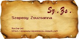 Szepesy Zsuzsanna névjegykártya