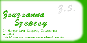 zsuzsanna szepesy business card